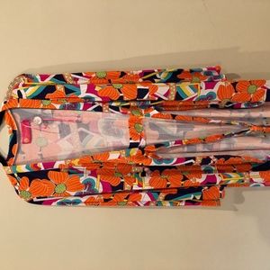 floral wrap tie dress